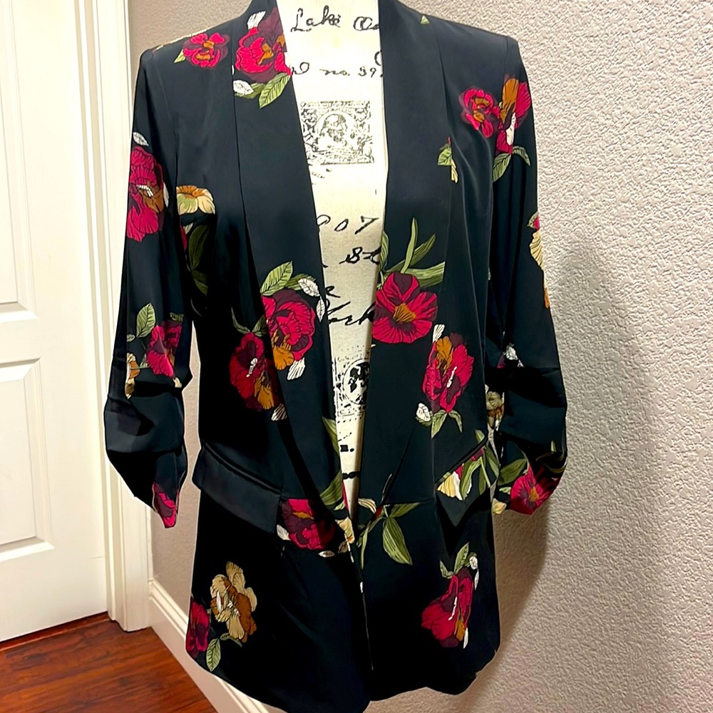 Blazer ..black background with bold designs